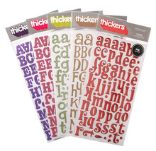 Thickers Foil Alphabet Stickers Tinsel Cherry Cardstock Sheets - $33.99