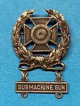 Wwii, U.S. Army, Expert Marksmanship Badge, Sterling, Pinback, Submachine Gun - £15.51 GBP