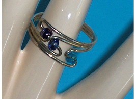 Adjustable Bead Wire Wrapped Ring Size 10 - £5.46 GBP
