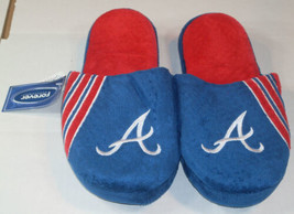 MLB Atlanta Braves Stripe Logo Dot Sole Slippers Size XL by FOCO - £19.54 GBP