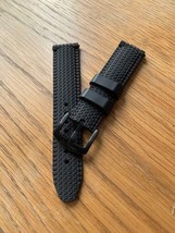 22MM Hamilton Sports Silicon Rubber Gents Watch Strap,Black Steel Buckle.NEW - £27.65 GBP