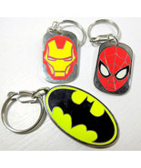 LOT of 3 Keychains Batman Ironman Spiderman DC Marvel Metal Officially L... - £11.63 GBP