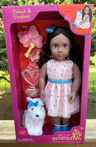 Our Generation Celeah &amp; Confetti 18&quot; Dark Skin Doll Matching Puppy Set 1... - $24.99