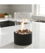 EAST FLAME Outdoor Fire Decor Clean Burning Gel Round-Black - NEW - $45.53