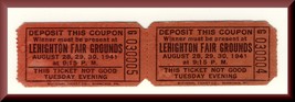 2-1941 Lehighton Fair GroundsTickets, Lehigh Valley, Pennsylvania/PA - £3.93 GBP