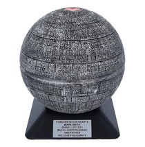 Cremation Urn Inspired By a Star Wars Death Star With a Red Heart on the Top - $157.71+