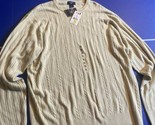 Dockers Sweater XL Maize Marl 100% Cotton Long Sleeve Crew Neck Cozy Ext... - £27.59 GBP