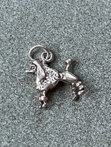 Small Silvertone Standard Poodle Dog Charm or Pendant – 5/8th’s x 5/8th’s inches - £7.58 GBP
