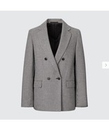 Uniqlo Double Breasted Jacket Blazer Dark Gray Size XS NWT - $99.90