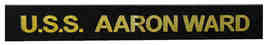 U.S.S. Aaron Ward - US Navy Cap Tally Ribbon Hat Band WW2 WWII - $19.99
