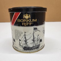 Vintage Empty Borkum Riff Tobacco Tin 12 oz. Whiskey Flavor - £7.64 GBP