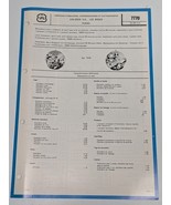 Valjoux 32.00mm Cal 7770 Chronograph Technical Bulletin Parts Diagram List - $51.34 CAD