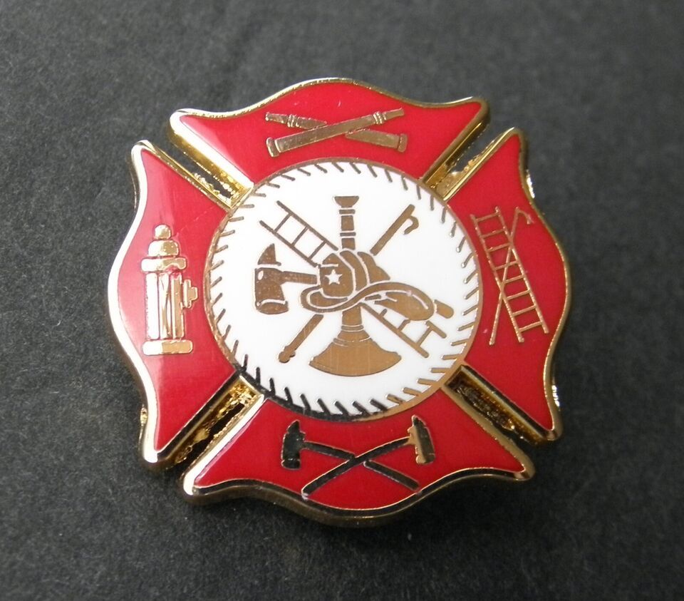 FIREFIGHTER FIRE FIGHTER FIRST RESPONDER BADGE SHIELD LAPEL PIN 1 INCH