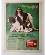 Ken-L Ration Burger Dog Food 1976 Magazine Ad Springer Spaniel - £12.61 GBP