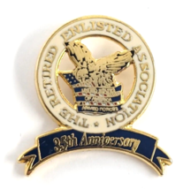 The Retired Enlisted Association 35th Anniversary Enamel Pin USA Armed F... - $9.99