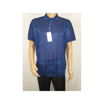 Mens Polo Shirt Slinky Sheer Short Sleeves Soft Touch Stacy Adams 57006 Navy image 4