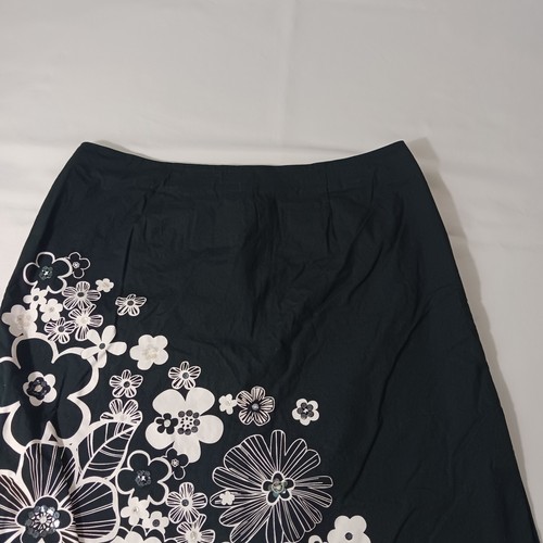 Venezia Jeans Clothing Co Women’s Size 16 Cotton Blend Black/White Floral Skirt Item image 7