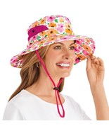 Seed &amp; Sprout Wide Brim Gardening Hat with Ponytail Opening August Bloom... - $17.86