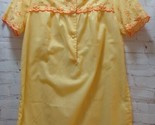 Sudtrikot Ulm vintage 60s 70s short nightgown yellow orange flowers 36 3... - $24.74