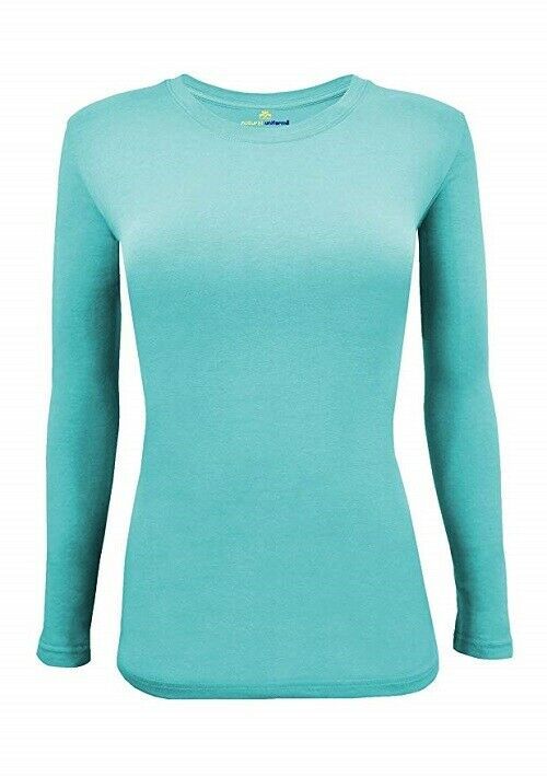 Natural Uniforms Women&#39;s Long Sleeve Under-scrub Stretch T-Shirt Scrub Top  - $14.99