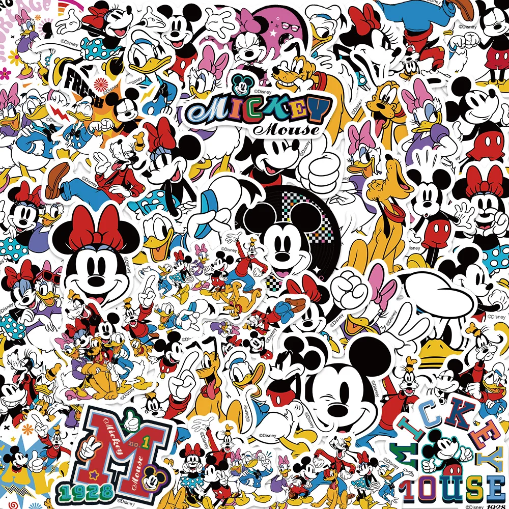 Game Fun Play Toys 10/50/100Pcs/lot  Mickey Mouse Stickers no repeating pull bar - £23.09 GBP
