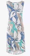 Chico&#39;s Balinese Floral Hi-Low Knee Length Dress Size 1 Us S - $11.88