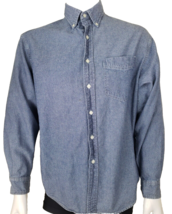 Gap Denim Shirt Mens M Blue Pocket Heavyweight Cotton Chambray Y2K Butto... - £15.11 GBP