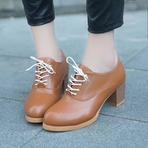 Women&#39;s Ladies Shoes Fashion Ankle Oxford Leather Casual Shoes Short Boots - £25.72 GBP