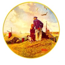Norman Rockwell Collectors Plate Looking Out To Sea Wall Art - £15.46 GBP