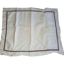 Pottery Barn VTG Red Hemstitch Standard Size Cotton Pillow Sham Envelope... - $14.99