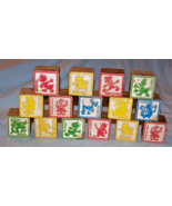 Vintage Lot of 15 Wooden Disney Character Blocks-Flower, Pluto, etc.-Lot... - $27.43 CAD