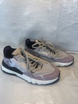Adidas Nite Jogger Grey Running Shoes Soft Vision Pink White  Women’s Sz 9 - £11.70 GBP
