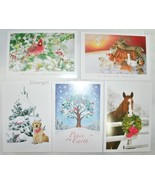 10 Animal Christmas Cards w Envelopes 6 1/8 x 4 1/2&quot; IFAW - £10.47 GBP