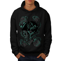 Wellcoda Skateboard Head Skull Mens Hoodie, Skull Casual Hooded Sweatshirt - £27.12 GBP+