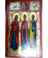 Big Modern Russian Orthodox Icon. Wood, gold leaf. Handmade - $2,808.99 MXN