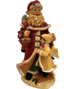 VTG St. Nicholas Santa, jacketed angel, toy bag, flowers JCPenney 15&quot; ta... - $30.91