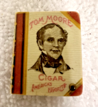 Antique Celluloid Tom Moore Henry George Cigar Advertising Stamp Box Case - $74.25