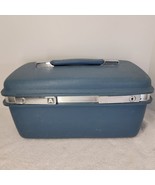 Vintage Samsonite Blue Train Makeup Carry On Hard Case With TRAY - NO KEYS - $421.06 MXN