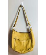 The Sak Leather Hobo Bucket Soft Yellow Leather Purse Shoulder Bag - $22.77