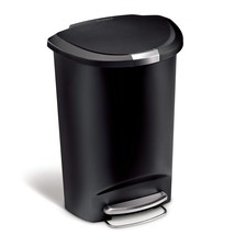 simplehuman 50 Liter / 13 Gallon Semi-Round Kitchen Step Trash Can with ... - $91.99