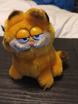 VTG 1981 GARFIELD Plush Stuffed Cat Sitting Dakin 6&quot; Bean Fat Cat Stuffed #16 - £15.65 GBP