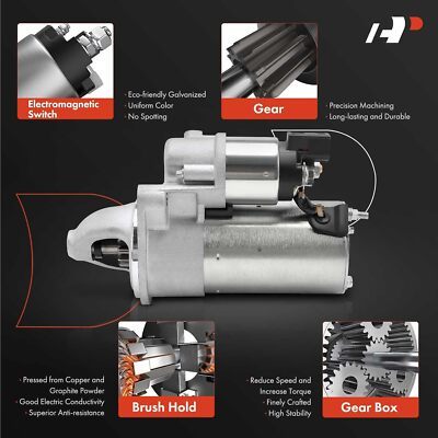 APM Starter Motor Compatible with Hyundai Santa Fe 2015-2018, Santa Fe XL Item image 4