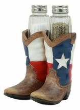 Ebros Western Cowboy Or Cowgirl Texas Flag Boots Salt and Pepper Shakers Set - £19.01 GBP