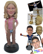 Personalized Bobblehead Beautiful Girl In Stylisg=H Cowgirl Attire - Leisure &amp; C - £72.74 GBP