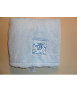 BEANSPROUT Blue and Cream  Baby Blanket &quot;B&quot; Plush Soft Security Lovey - €31,78 EUR