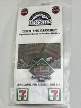 Colorado Rockies 1994 Final Season Coca-Cola Mile High Stadium Lapel Hat Pin - £4.44 GBP