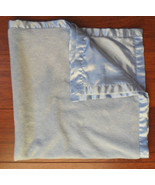 Baby Boy Blue Minky Plush Blanket with Full Satin back and Trim - €15,07 EUR