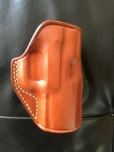 Fits FN 509 9MM 4.0”BBL #1313# Leather Paddle Holster Open Top, R/H, Brown image 4