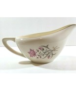 Vintage Gravy Boat with Floral Pattern and Gold Rim - No Makers Mark - $211.41 MXN