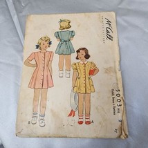 1942 McCalls 5003 Sewing pattern, Childs dress and Panties, size 2. - £19.16 GBP